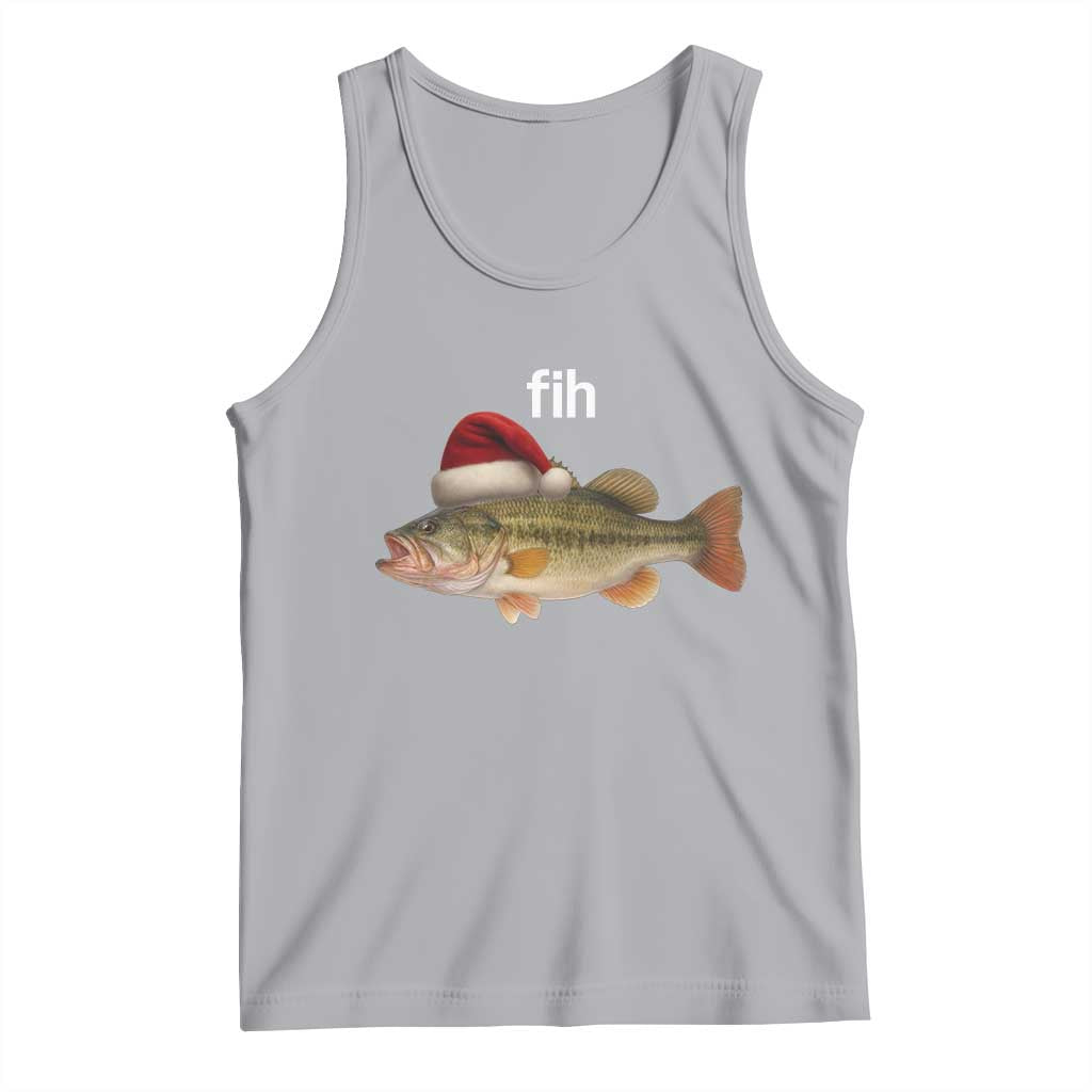 Funny Misspelled Fish Christmas Meme Tank Top TS14 Athletic Heather Print Your Wear