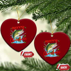 Bass Fish Xmas Ceramic Ornament Merry Chrisbass TS14 Print Your Wear