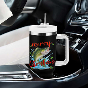 Bass Fish Christmas Tumbler With Handle Merry Chrisbass TS14 Print Your Wear