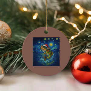 Bass Fish Xmas Ceramic Ornament Starry Night Fishing Van Gogh TS14 1pc Mocha Print Your Wear
