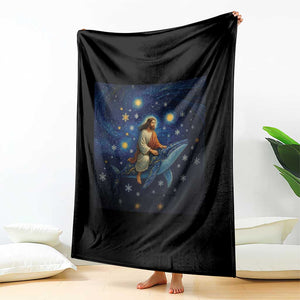 Jesus Christian Throw Blanket Stary Night Van Gogh Christmas TS14 Print Your Wear