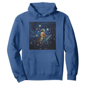 Jesus Christian Hoodie Stary Night Van Gogh Christmas TS14 Royal Blue Print Your Wear
