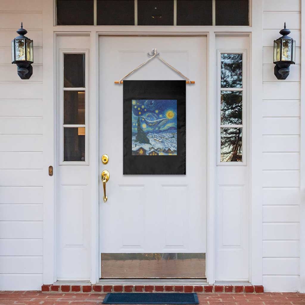 Whale Christmas Garden Flag Stary Night Van Gogh Christmas TS14 Print Your Wear