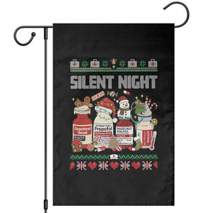 Silent Night Christmas Garden Flag Funny ICU Nurse Xmas TS14 Black Print Your Wear