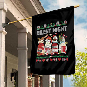 Silent Night Christmas Garden Flag Funny ICU Nurse Xmas TS14 Print Your Wear