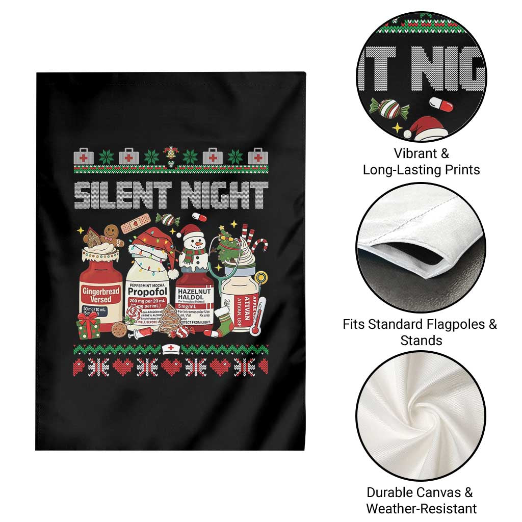 Silent Night Christmas Garden Flag Funny ICU Nurse Xmas TS14 Print Your Wear