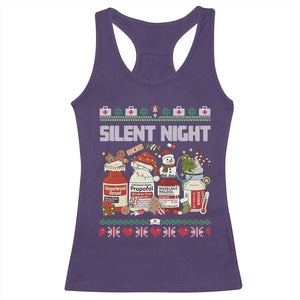 Silent Night Christmas Racerback Tank Top Funny ICU Nurse Xmas TS14 Purple Print Your Wear