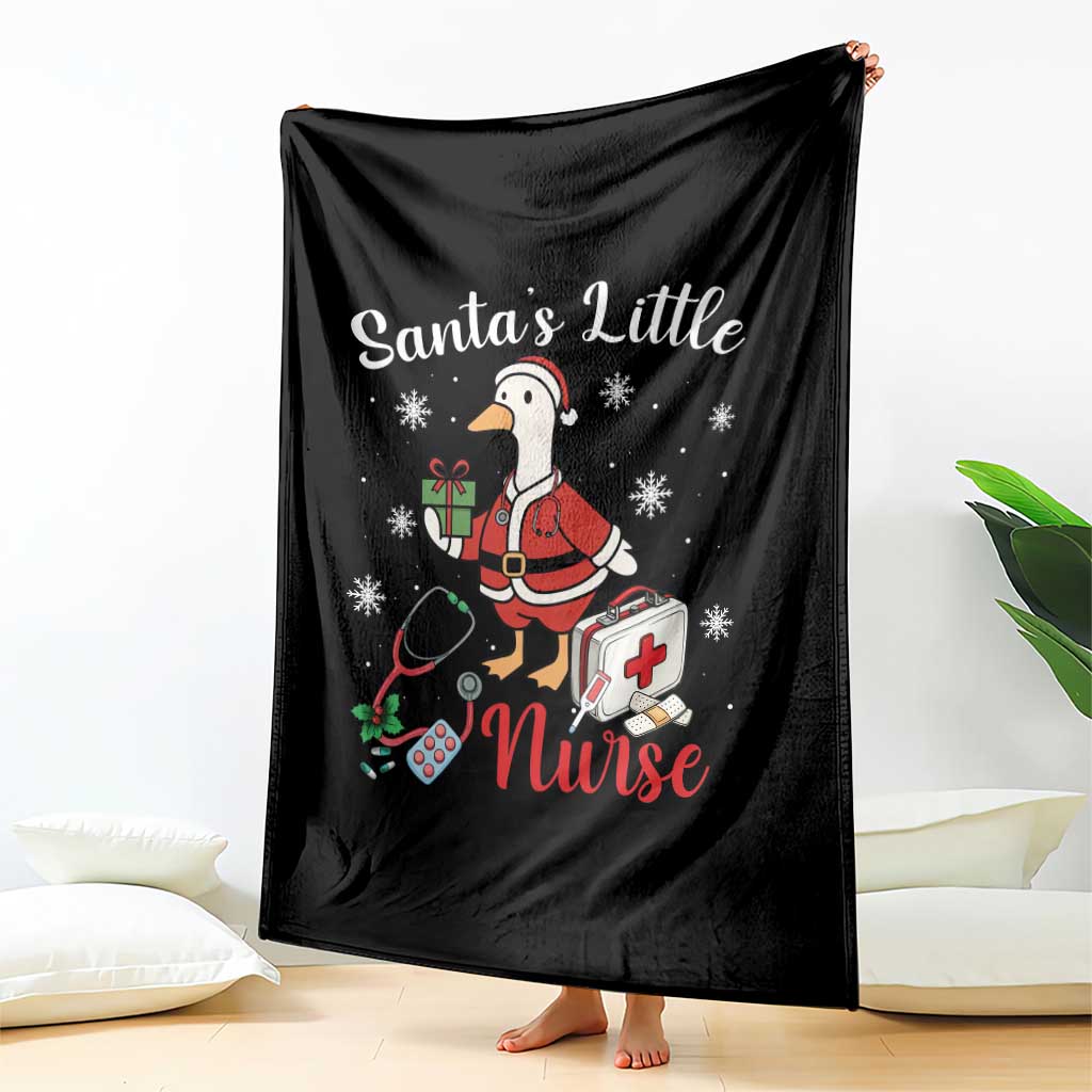Christmas Goose Nurse Throw Blanket Santa Little Nurse TS14 Print Your Wear