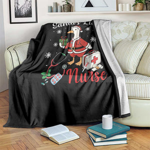 Christmas Goose Nurse Throw Blanket Santa Little Nurse TS14 Print Your Wear