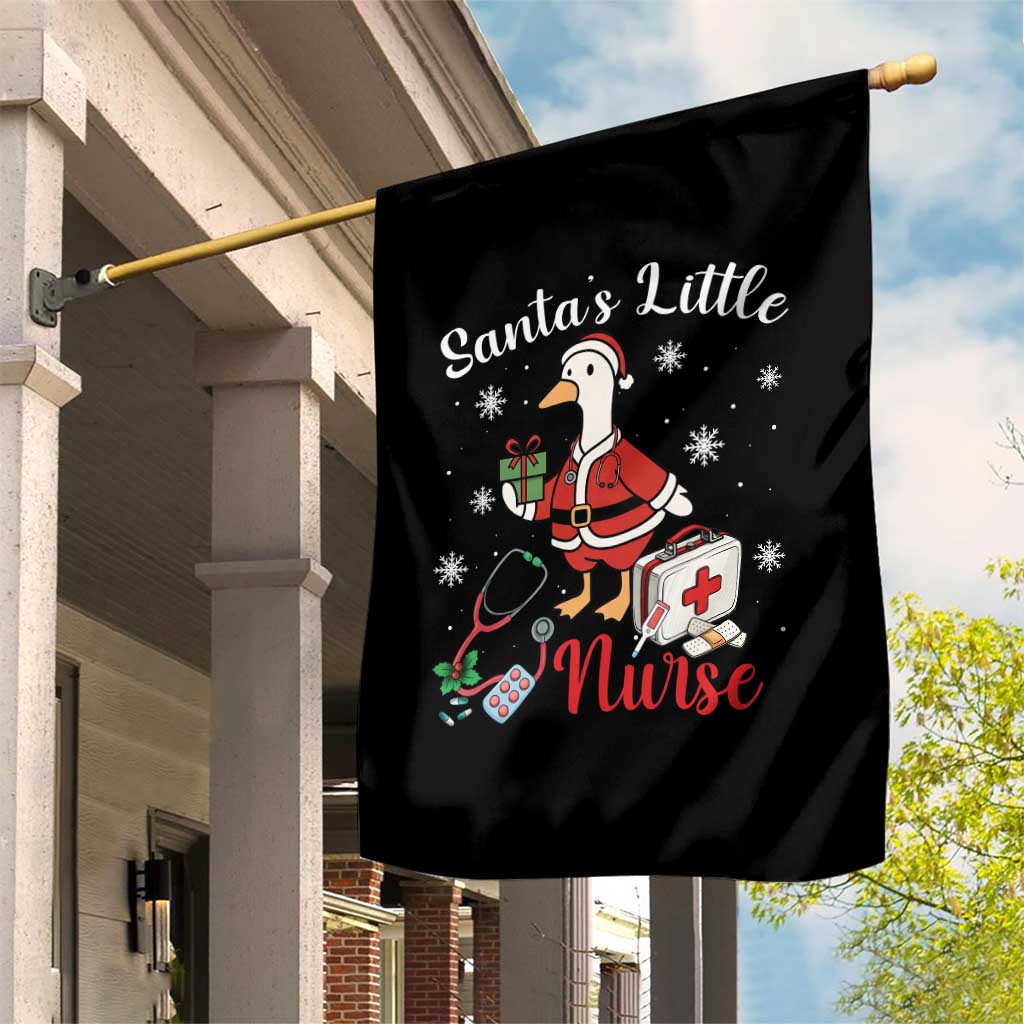 Christmas Goose Nurse Garden Flag Santa Little Nurse TS14 Print Your Wear