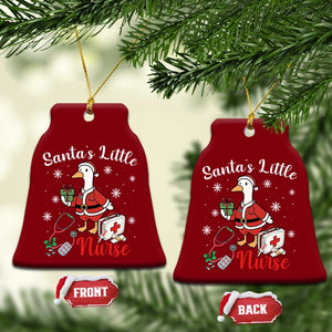 Christmas Goose Nurse Ceramic Ornament Santa Little Nurse TS14 Print Your Wear