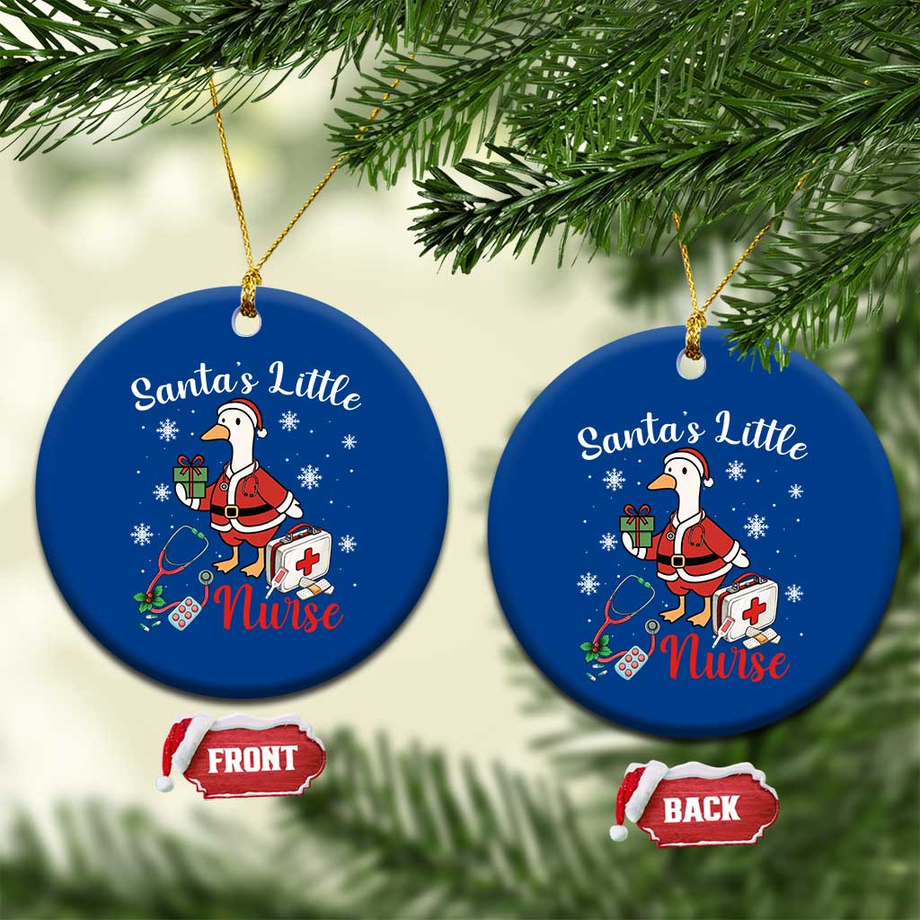 Christmas Goose Nurse Ceramic Ornament Santa Little Nurse TS14 1pc Blue Print Your Wear