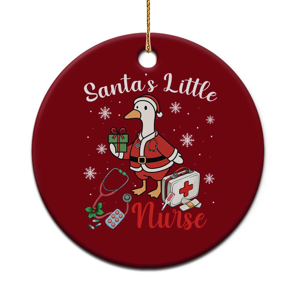 Christmas Goose Nurse Ceramic Ornament Santa Little Nurse TS14 1pc Red Print Your Wear