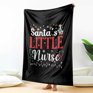 Funny Nurse Christmas Throw Blanket Santa Little Nurse TS14 Print Your Wear