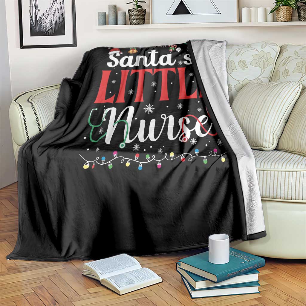 Funny Nurse Christmas Throw Blanket Santa Little Nurse TS14 Print Your Wear