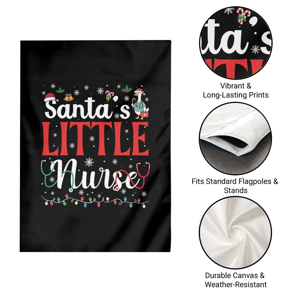 Funny Nurse Christmas Garden Flag Santa Little Nurse TS14 Print Your Wear