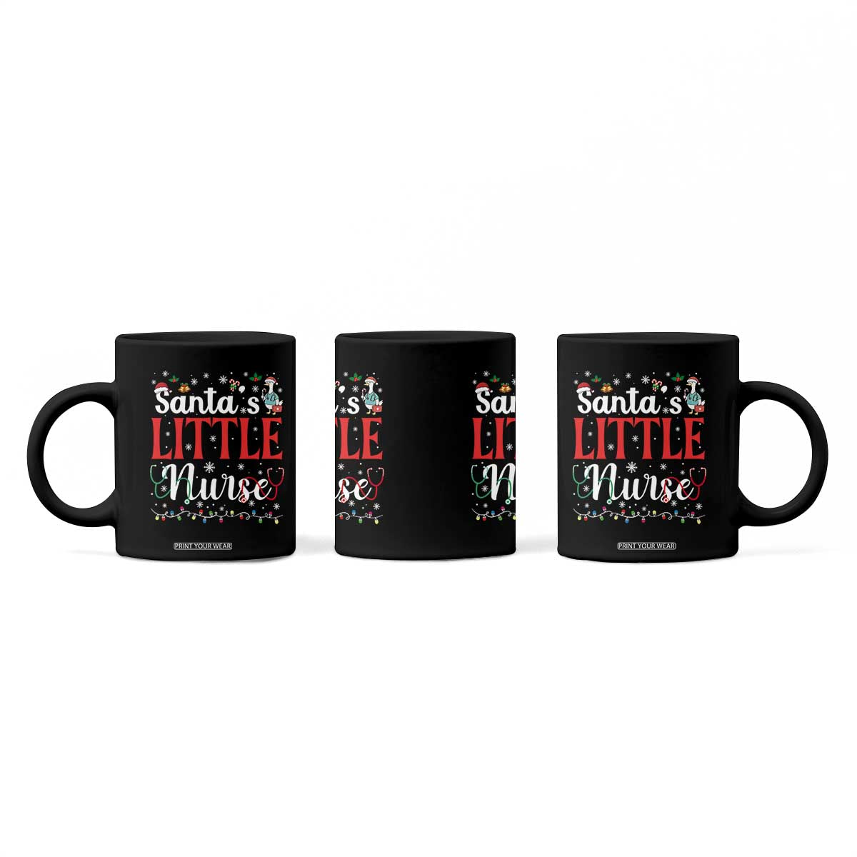 Funny Nurse Christmas Coffee Mug Santa Little Nurse TS14 Print Your Wear