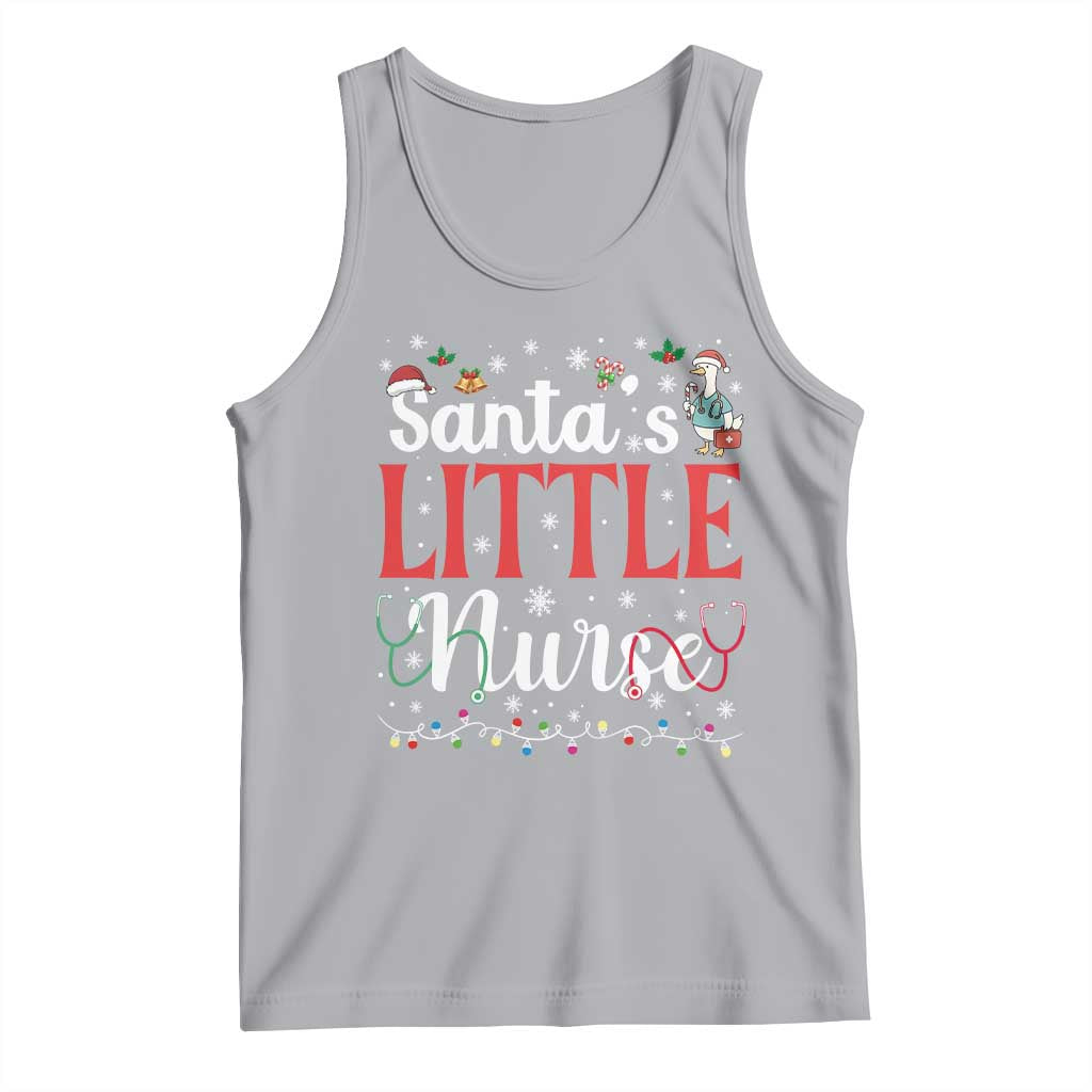 Funny Nurse Christmas Tank Top Santa Little Nurse TS14 Athletic Heather Print Your Wear