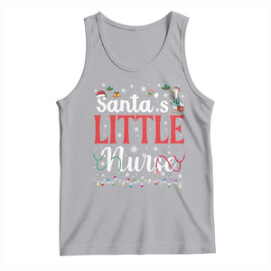 Funny Nurse Christmas Tank Top Santa Little Nurse TS14 Athletic Heather Print Your Wear