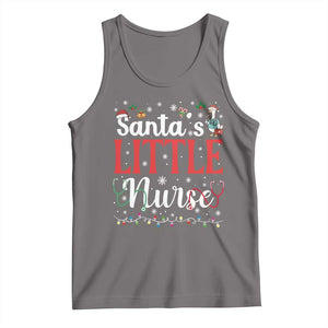 Funny Nurse Christmas Tank Top Santa Little Nurse TS14 Deep Heather Print Your Wear