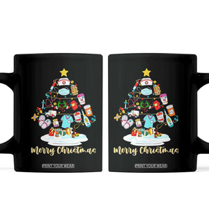 Christmas Nurse Tree Lights Coffee Mug TS14 Black Print Your Wear