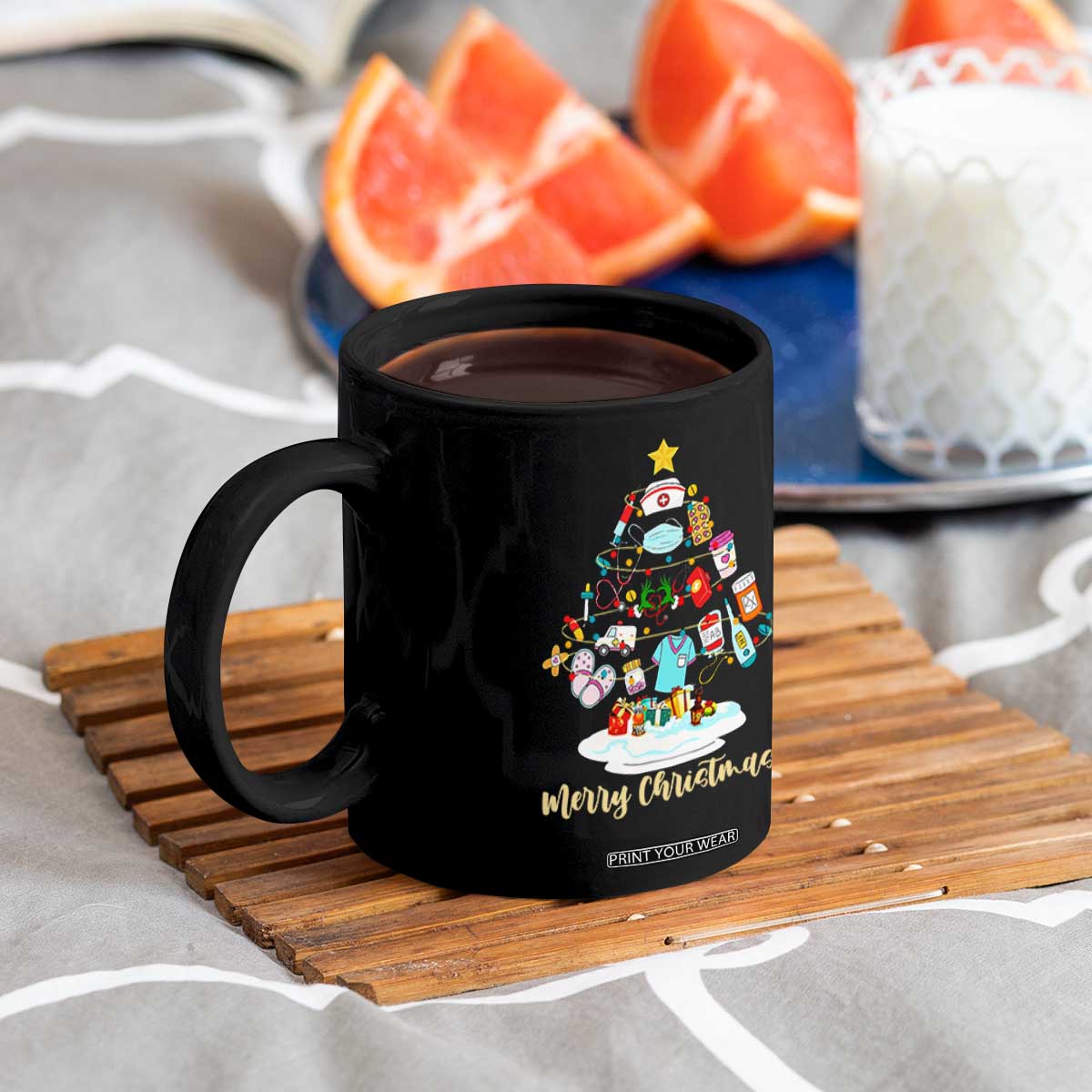 Christmas Nurse Tree Lights Coffee Mug TS14 Print Your Wear