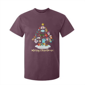 Christmas Nurse Tree Lights T Shirt For Kid TS14 Maroon Print Your Wear