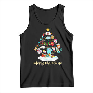 Christmas Nurse Tree Lights Tank Top TS14 Black Print Your Wear