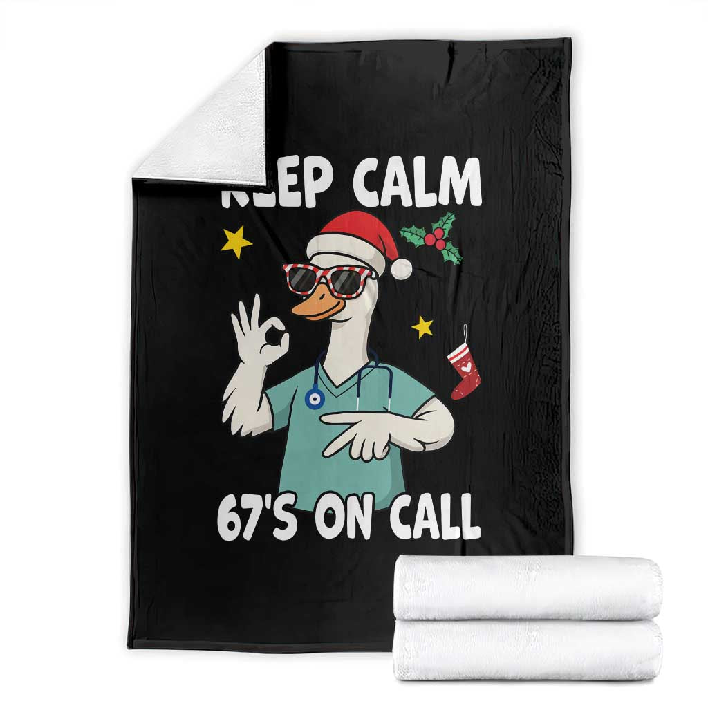 67 Six Seven Goose Nurse Christmas Meme Throw Blanket TS14 Black Print Your Wear