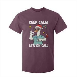 67 Six Seven Goose Nurse Christmas Meme T Shirt For Kid TS14 Maroon Print Your Wear
