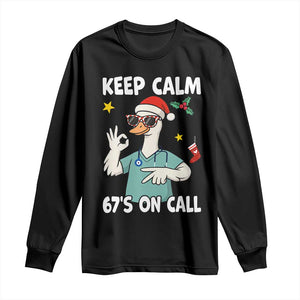 67 Six Seven Goose Nurse Christmas Meme Long Sleeve Shirt TS14 Black Print Your Wear