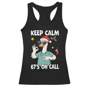 67 Six Seven Goose Nurse Christmas Meme Racerback Tank Top TS14 Black Print Your Wear