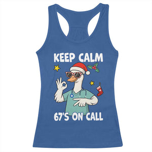 67 Six Seven Goose Nurse Christmas Meme Racerback Tank Top TS14 Royal Blue Print Your Wear