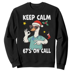67 Six Seven Goose Nurse Christmas Meme Sweatshirt TS14 Black Print Your Wear