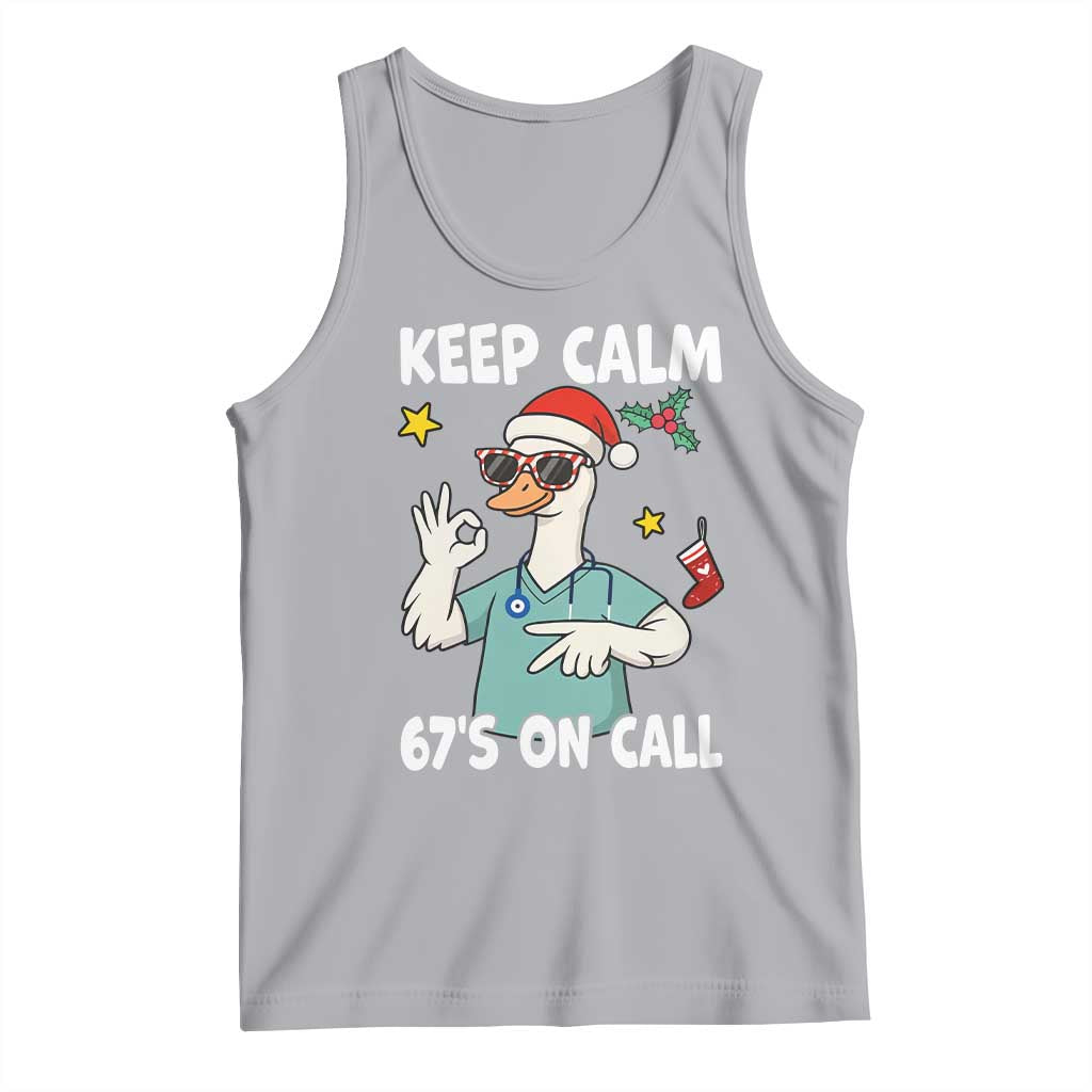 67 Six Seven Goose Nurse Christmas Meme Tank Top TS14 Athletic Heather Print Your Wear