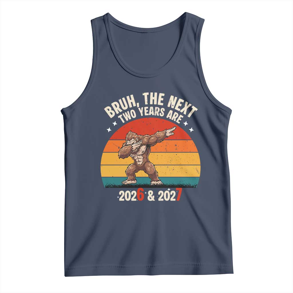 67 New Year Tank Top Funny Six Seven Bruh Bigfoot Meme TS14 Navy Print Your Wear