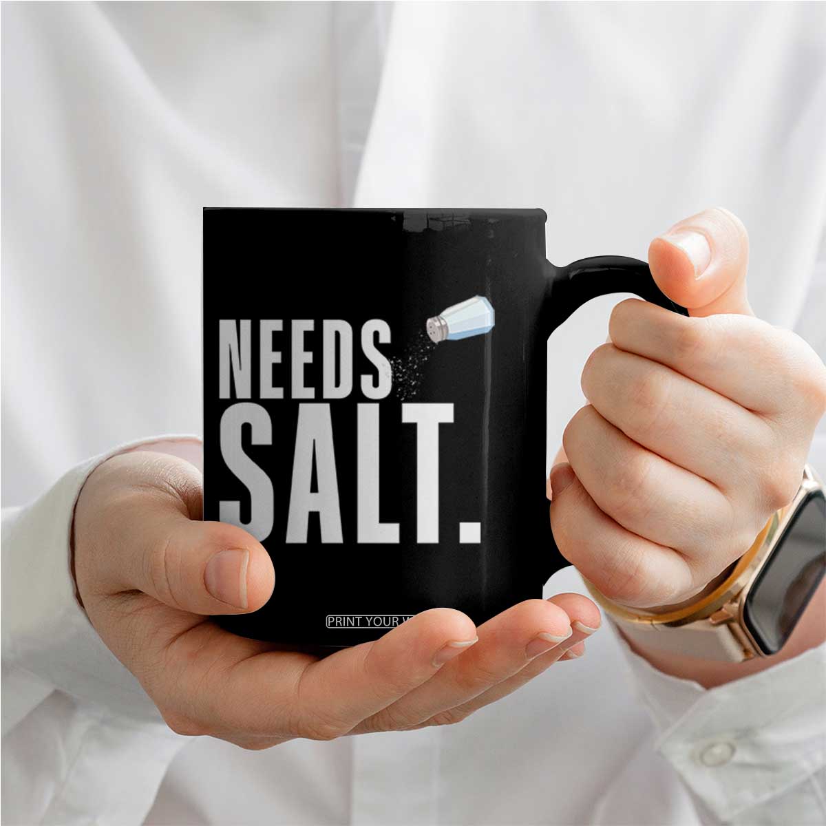 Needs Salt Coffee Mug Funny Cooking Baking Foodie TS14 Print Your Wear