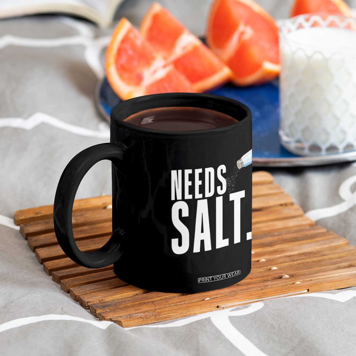 Needs Salt Coffee Mug Funny Cooking Baking Foodie TS14 Print Your Wear