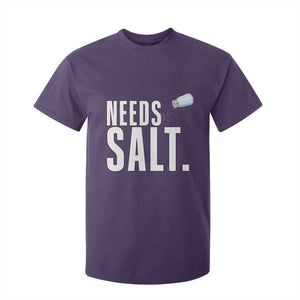 Needs Salt T Shirt For Kid Funny Cooking Baking Foodie TS14 Purple Print Your Wear