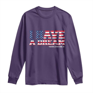 Martin Luther King Jr Long Sleeve Shirt Black History African American TS14 Purple Print Your Wear