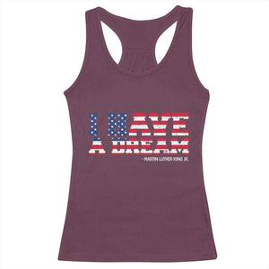 Martin Luther King Jr Racerback Tank Top Black History African American TS14 Maroon Print Your Wear