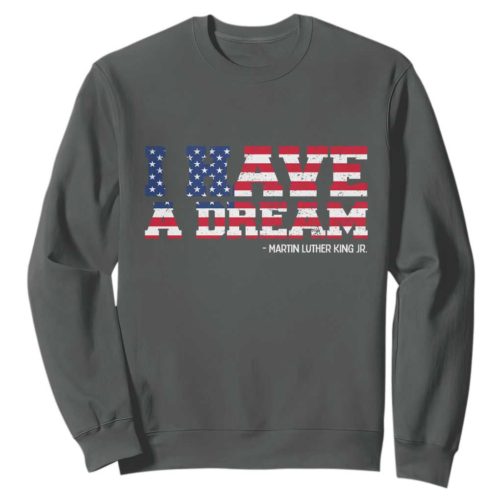 Martin Luther King Jr Sweatshirt Black History African American TS14 Dark Heather Print Your Wear