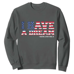 Martin Luther King Jr Sweatshirt Black History African American TS14 Dark Heather Print Your Wear