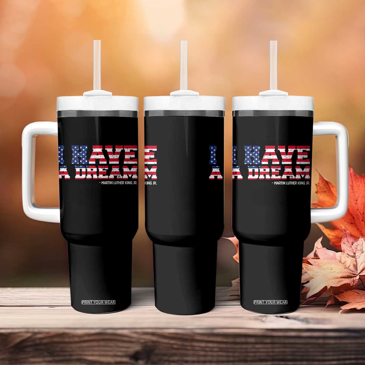 Martin Luther King Jr Tumbler With Handle Black History African American TS14 Print Your Wear