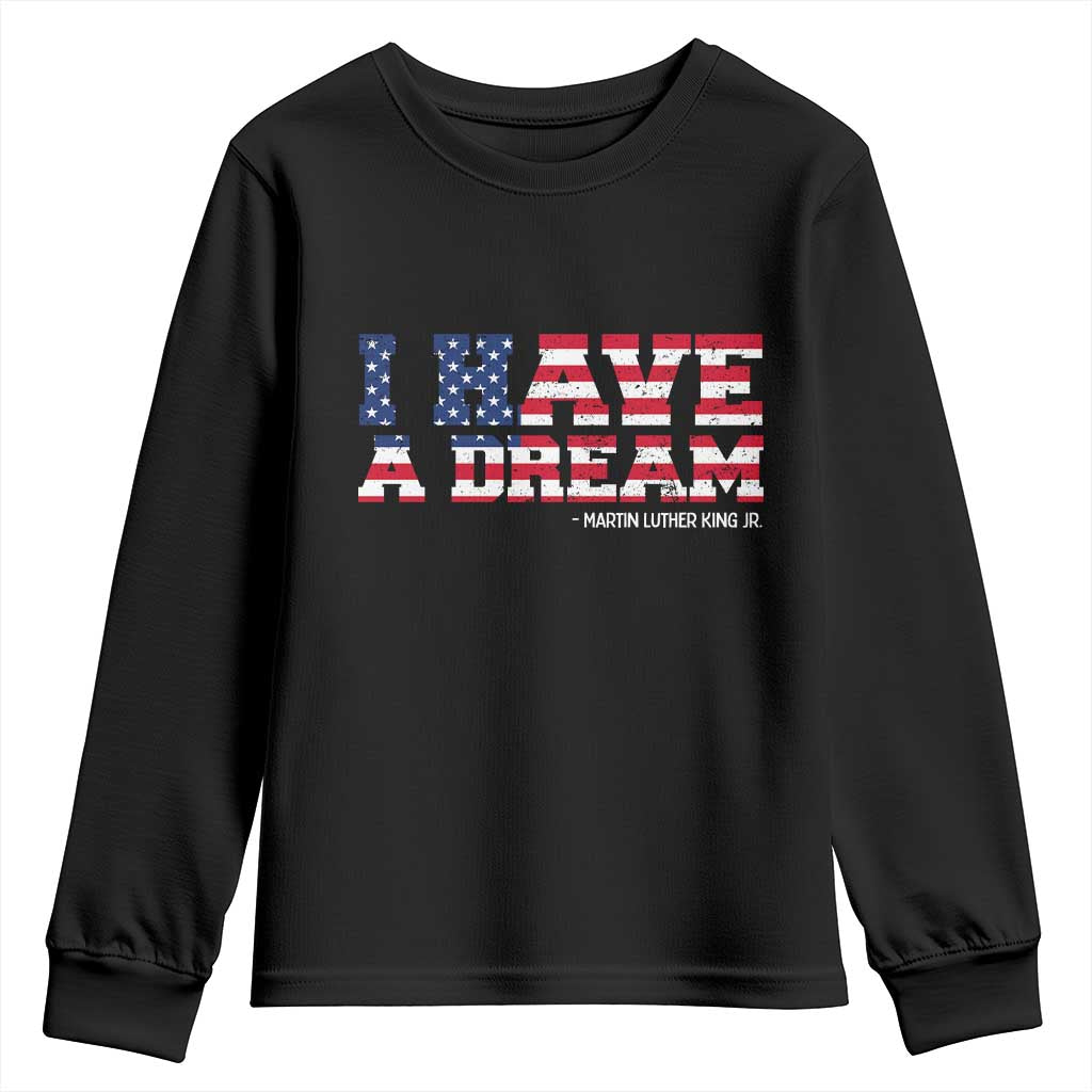 Martin Luther King Jr Youth Sweatshirt Black History African American TS14 Black Print Your Wear