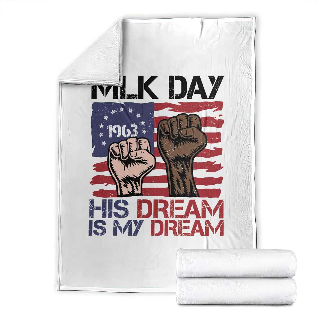 His Dream is My Dream Throw Blanket Martin Luther King Jr MLK Day TS14 White Print Your Wear