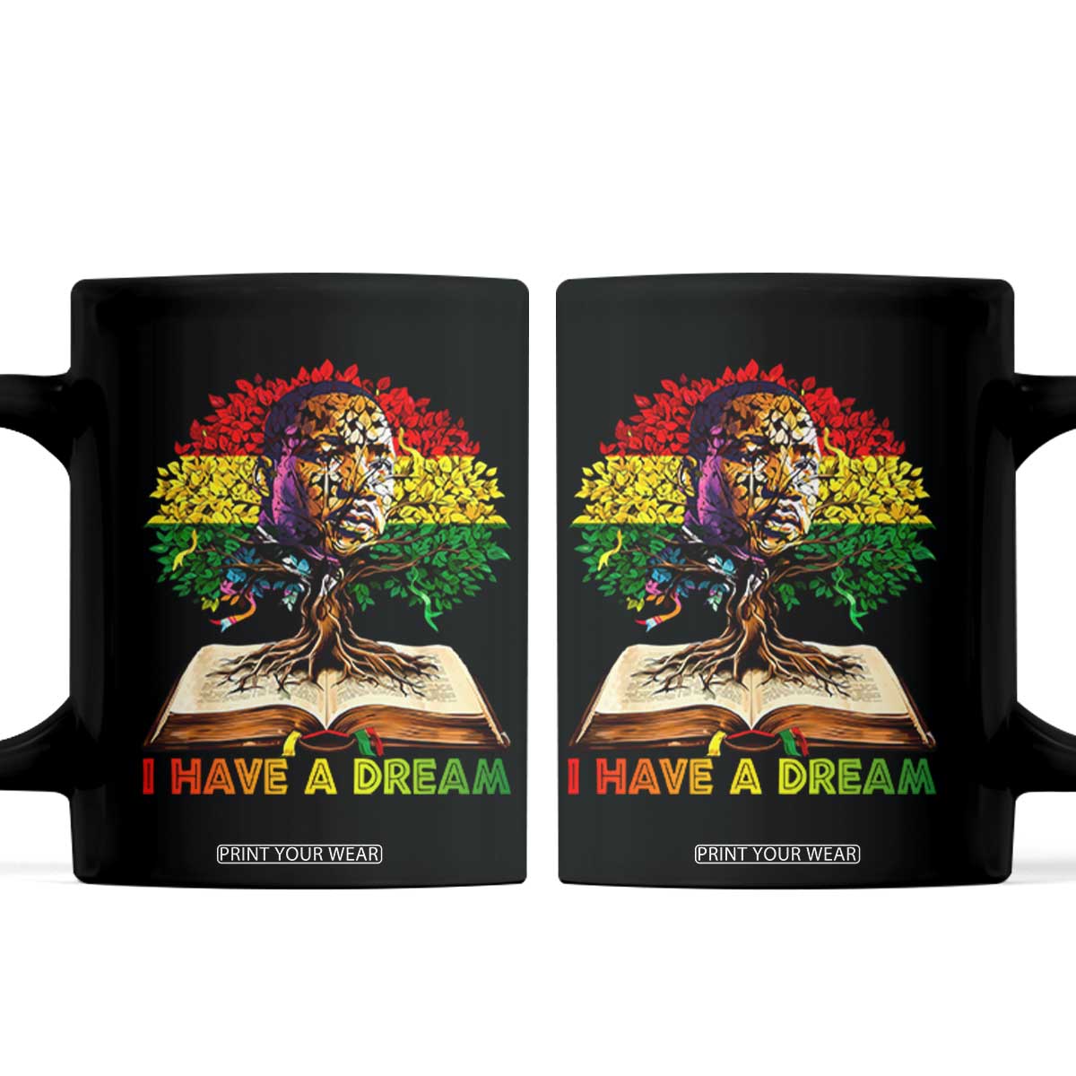 Martin Luther King Jr Coffee Mug Black History Month Melanin African TS14 Black Print Your Wear