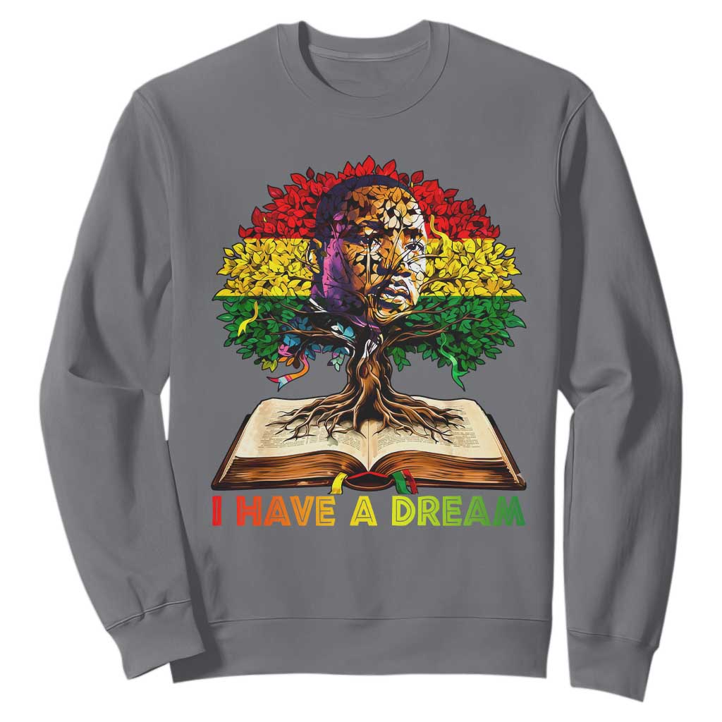 Martin Luther King Jr Sweatshirt Black History Month Melanin African TS14 Charcoal Print Your Wear