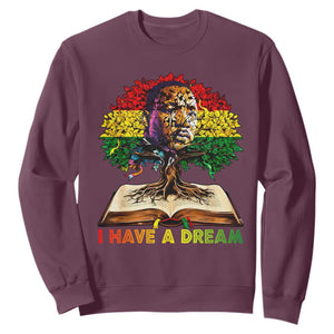Martin Luther King Jr Sweatshirt Black History Month Melanin African TS14 Maroon Print Your Wear