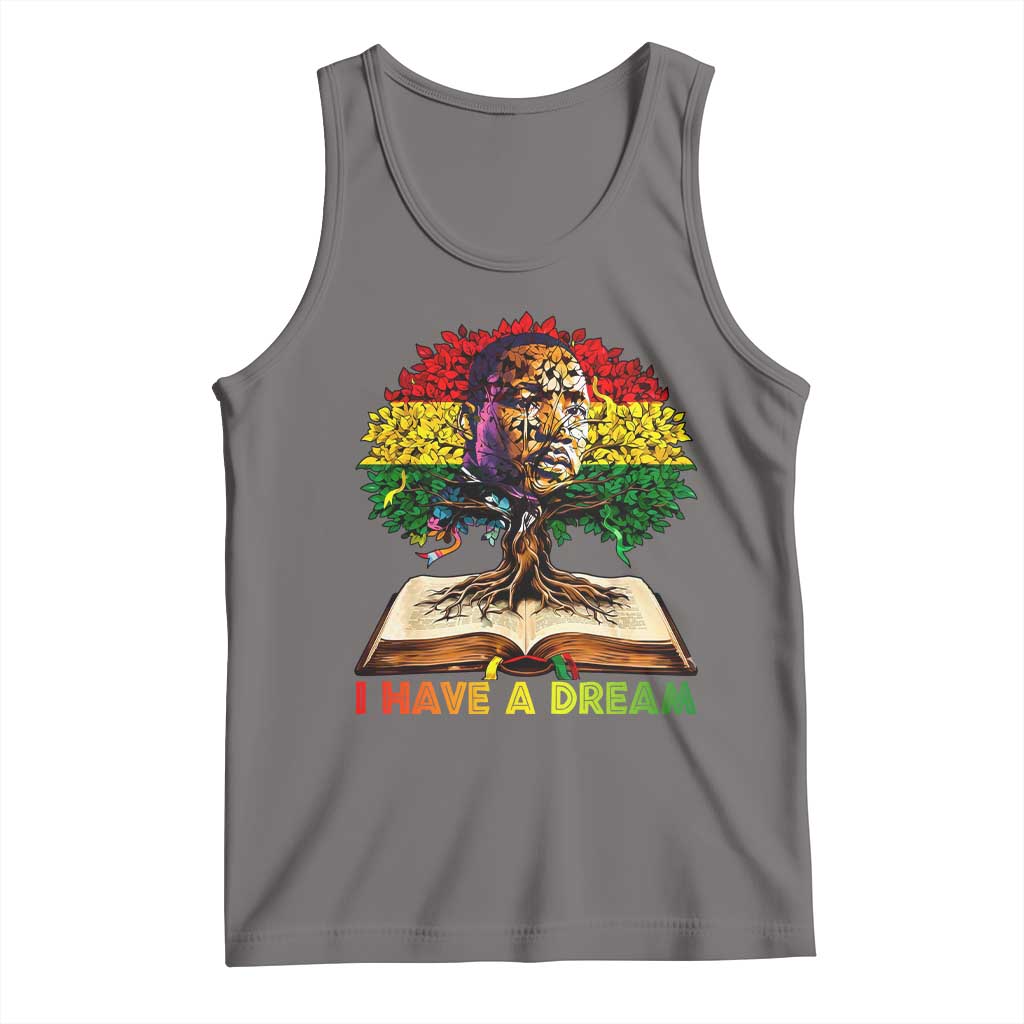 Martin Luther King Jr Tank Top Black History Month Melanin African TS14 Deep Heather Print Your Wear